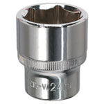Sealey SP1224 Walldrive® Socket 24mm 1/2"sq Drive Fully Polished