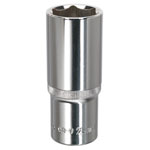 Sealey SP1224D Walldrive® Socket 24mm Deep 1/2sq Drive Fully Polished