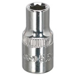Sealey SP14055 WallDrive® Socket 5.5mm 1/4"Sq Drive Fully Polished