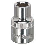 Sealey SP3808 WallDrive® Socket 8mm 3/8"Sq Drive Fully Polished
