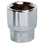 Sealey SP3818 Walldrive® Socket 18mm 3/8"sq Drive Fully Polished