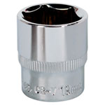 Sealey SP3819 Walldrive® Socket 19mm 3/8"sq Drive Fully Polished