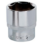 Sealey SP3821 Walldrive® Socket 21mm 3/8"sq Drive Fully Polished
