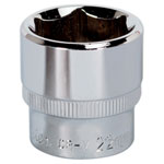 Sealey SP3822 Walldrive® Socket 22mm 3/8"sq Drive Fully Polished