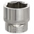 Sealey SP3822 Walldrive® Socket 22mm 3/8sq Drive Fully Polished