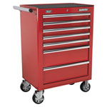 Sealey AP26479T Rollcab 7 Drawer with Ball Bearing Runners - Red
