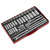 Sealey AK6942 Socket Set 50pc 3/8 & 1/2Sq Drive 6pt WallDrive® - Metric
