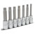 Sealey AK6235 Ribe Socket Bit Set 7pc 1/2sq Drive 100mm