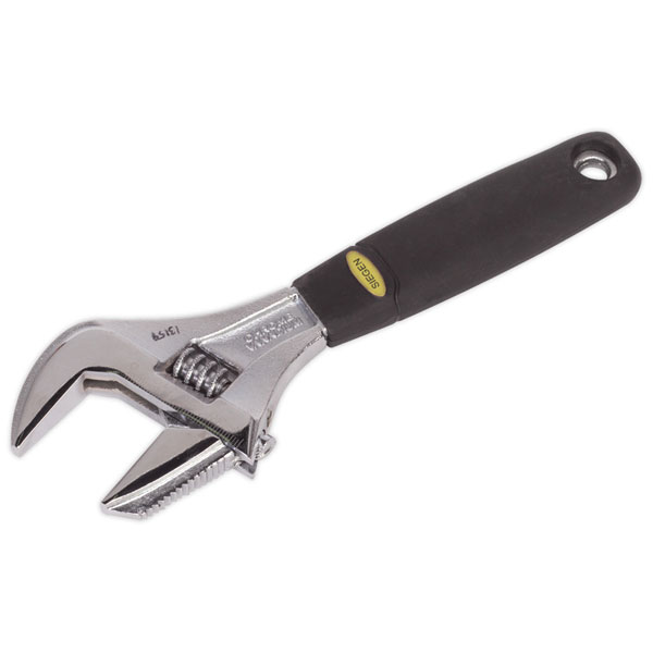 Sealey S0854 Adjustable Wrench with Extra-Wide Jaw Capacity 200mm