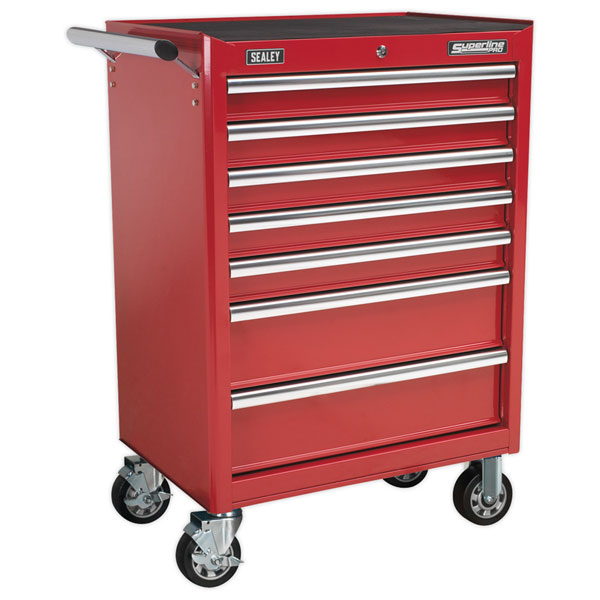Sealey Ap33479 Rollcab 7 Drawer With Ball Bearing Runners Red