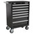 Sealey AP33479B Rollcab 7 Drawer with Ball Bearing Runners - Black