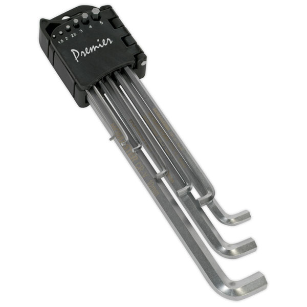 Sealey AK7174 Hex Key Set 9pc Extra-Long Stubby Element Metric