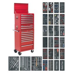 Sealey SPTCOMBO1 Tool Chest Combination 14 Drawer - BB Runners - 1179pc Tool Kit