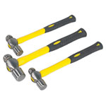 Sealey AK2031 Ball Pein Hammer Set 3pc Fibreglass Shaft