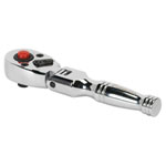 Sealey AK660SF Ratchet Wrench Flexi-Head Stubby 1/4Sq Drive