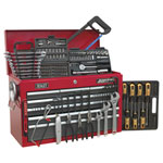 Sealey AP22509BBCOMB Topchest 9 Drawer - BB Runners - Red/Grey & 204pc Tool Kit