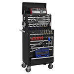 Sealey APCOMBOBBTK58 Topchest & Rollcab 15 Drawer - BB Runners - 144pc Tool Kit