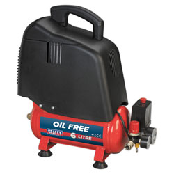 Sealey SAC00615 Compressor 6ltr Belt Drive 1.5hp Oil Free