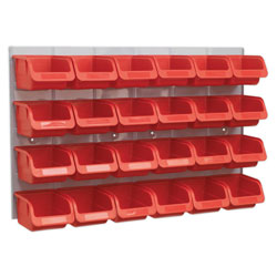 Sealey TPS130 Bin & Panel Combination 24 Bins - Red