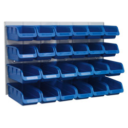 Sealey TPS131 Bin & Panel Combination 24 Bins - Blue