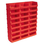 Sealey TPS124R Plastic Storage Bin 103 x 85 x 53mm - Red Pack of 24