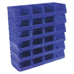 Sealey TPS224B Plastic Storage Bin 105 x 165 x 83mm - Blue Pack of 24