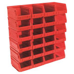 Sealey TPS224R Plastic Storage Bin 105 x 165 x 83mm - Red Pack of 24