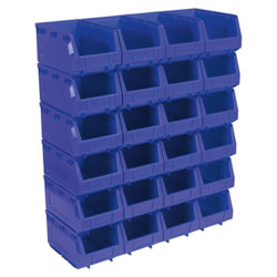 Sealey TPS324B Plastic Storage Bin 148 x 240 x 128mm - Blue Pack of 24