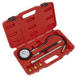 Sealey VSE300D Petrol Engine Compression Tester Deluxe Kit 6pc