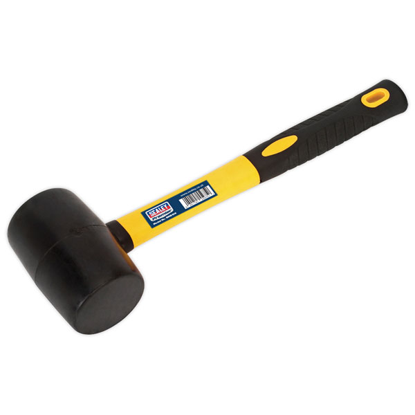 Sealey RMB100 Rubber Mallet 1lb Fibreglass Shaft