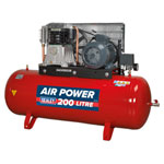 Sealey SAC42055B Compressor 200ltr Belt Drive 5.5hp 3ph 2-Stage - Cast Cylinders