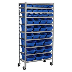 Sealey TPS36 Mobile Bin Storage System 36 Bins