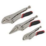 Sealey AK6863 Locking Pliers Set Quick Release 3pc