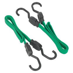 Sealey BCS16 610mm Flat Bungee Cord Set 2pc