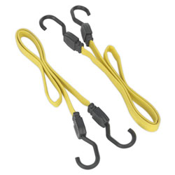 Sealey BCS18 910mm Flat Bungee Cord Set 2pc