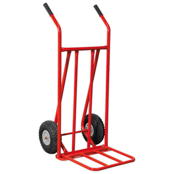 Click to view product details and reviews for Sealey Cst800 Sack Truck With Pneumatic Tyres Folding 150kg Capacity.
