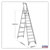Sealey AXL12 Aluminium Step Ladder 12-Tread Industrial BS 2037/1