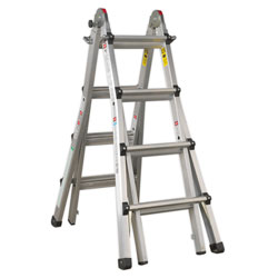 Sealey AFPL3 Aluminium Telescopic Ladder 4-Way EN 131 Adjustable Height