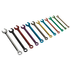 Sealey AK6326 Combination Spanner Set 12pc Quick Multi-Coloured Metric