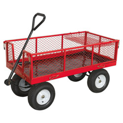 Sealey CST806 Platform Truck with Sides Pneumatic Tyres 450kg Capacity