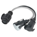 Sealey TB55 Conversion Lead 13-Pin Euro to 7-Pin N & S Type Plugs 12V