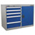 Sealey API1103B Industrial Cabinet/Workstation 5 Drawer & 1 Shelf Locker