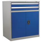 Sealey API8810 Industrial Cabinet 2 Drawer & 1 Shelf Double Locker