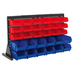 Sealey TPS1218 Bin Storage System Bench Mounting 30 Bins