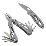 Multi-Tool & Pocket Knife Set 2pc Stainless Steel Mini