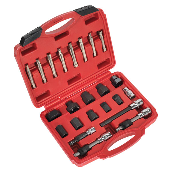 Sealey SX403 Alternator Freewheel Pulley Removal Set 23pc Rapid Online