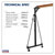 Sealey SG1000 Portable Gantry Crane Adjustable 1tonne