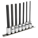 Sealey AK62254 Hex Socket Bit Set 7pc 3/8"Sq Drive 110mm Metric