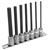 Sealey AK62254 Hex Socket Bit Set 7pc 3/8Sq Drive 110mm Metric