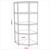 Sealey AP7150C Corner Racking Unit 5 Level 150kg Capacity Per Level